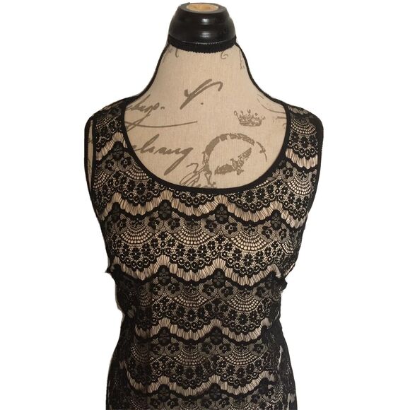 Kensie Womens Dress Sz 10 Lace Sleeveless Shift Cocktail Elegant Party Festival - Picture 4 of 13